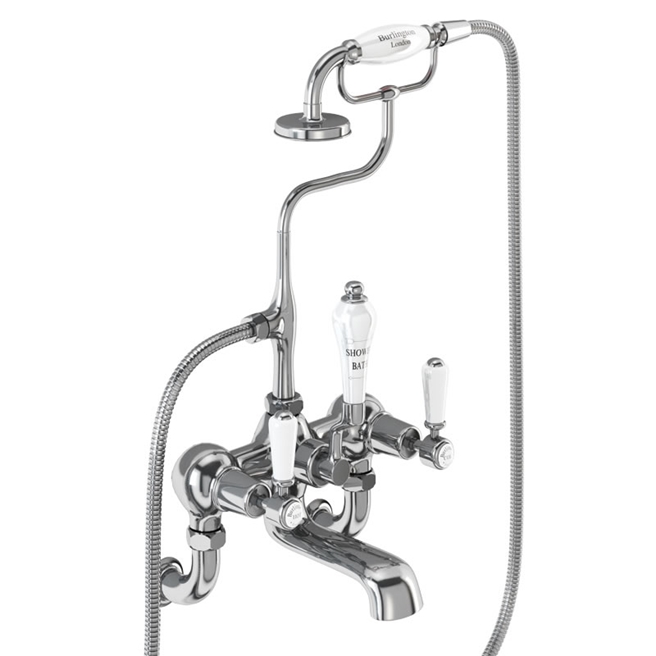 Burlington Kensington Wall Mounted Bath Shower Mixer with S Adjuster