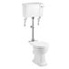 Burlington Medium Level Toilet & Matt White Soft Close Seat - Ceramic Lever Cistern