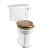 Burlington Rimless Close Coupled Toilet & Seat - 730mm Projection