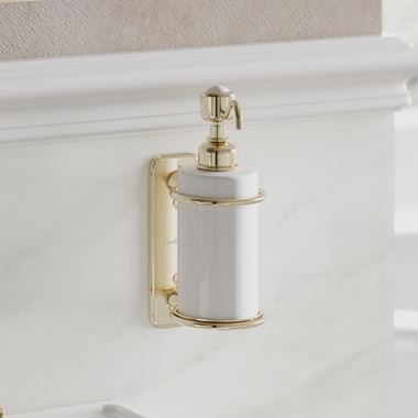 Burlington Riviera Soap Dispenser & Holder - Gold
