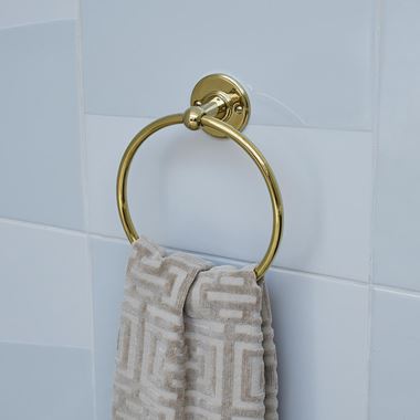 Burlington Riviera Towel Ring - Gold