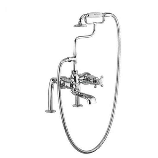 Burlington Tay Thermostatic Deck Mounted Bath Shower Mixer with S Adjuster