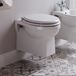 Burlington Wall Hung Toilet & Soft Close Seat - 500mm Projection - Matt Black Toilet Seat