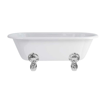 Burlington Windsor Roll Top Bath with Luxury Feet - 1500 x 750mm & 1690 x 745mm