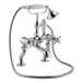 Butler & Rose Caledonia Cross Floor Standing Bath And Shower Mixer Tap With Shower Kit - Chrome