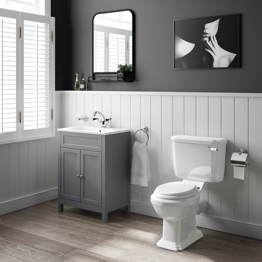 Butler & Rose Catherine Bathroom Suite with Vanity Unit & Close Coupled Toilet (Excluding Seat)