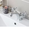 Butler & Rose Caledonia Cross Basin Mixer Tap With Pop-Up Waste - Chrome