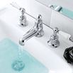 Butler & Rose Caledonia Lever 3 Hole Deck Mounted Basin Mixer Tap - Chrome
