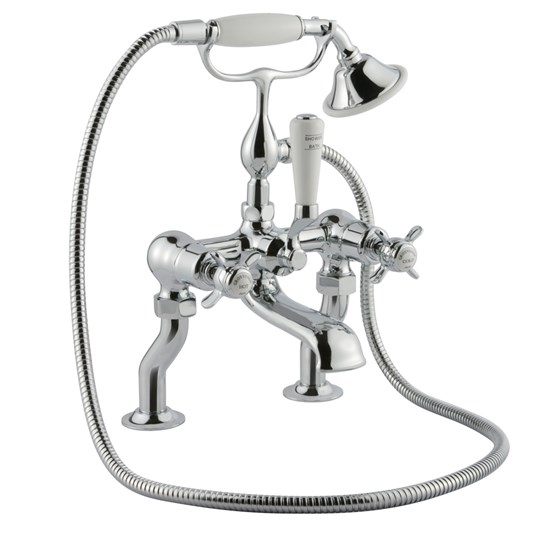 Butler & Rose Caledonia Pinch Deck Mounted Bath Shower Mixer With Kit