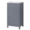 Butler & Rose Catherine Traditional 460mm Cloakroom Vanity Unit with Basin - Matt Grey