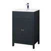 Butler & Rose Catherine Traditional 600mm Floorstanding Vanity Unit with Basin - Shadow Grey