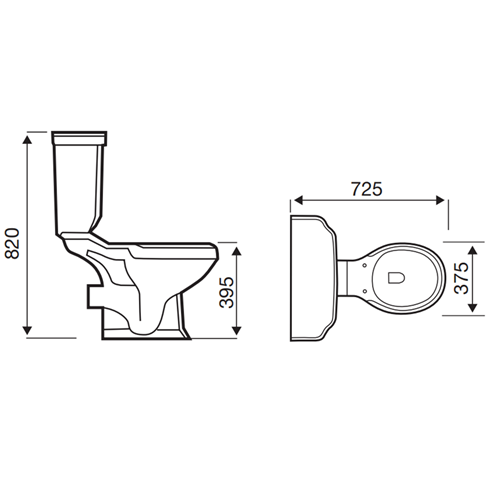 Butler & Rose Catherine Bathroom Suite with Vanity Unit & Close Coupled Toilet (Excluding Seat)