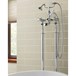 Butler & Rose Caledonia Pinch Floor Standing Bath And Shower Mixer Tap With Shower Kit - Chrome