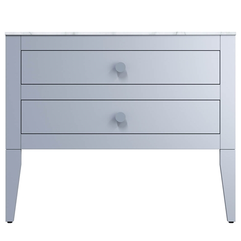 Crosswater Canvass 900mm Wall Mounted Vanity Unit with Carrara Marble Effect Worktop & Optional Legs