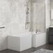 Charlie L-Shaped Shower Bath with Screen & Front Panel - 1500 x 700mm