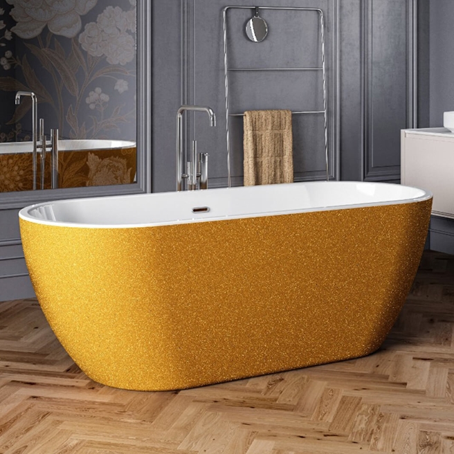 Charlotte Edwards Belgravia Gold Freestanding Bath - 1690 X 730mm