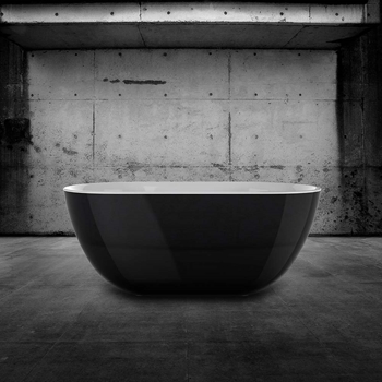 Charlotte Edwards Mayfair Gloss Black Freestanding Bath - 1500 x 780mm