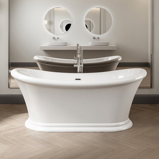 Charlotte Edwards Purley White Freestanding Bath - 1700 x 740mm