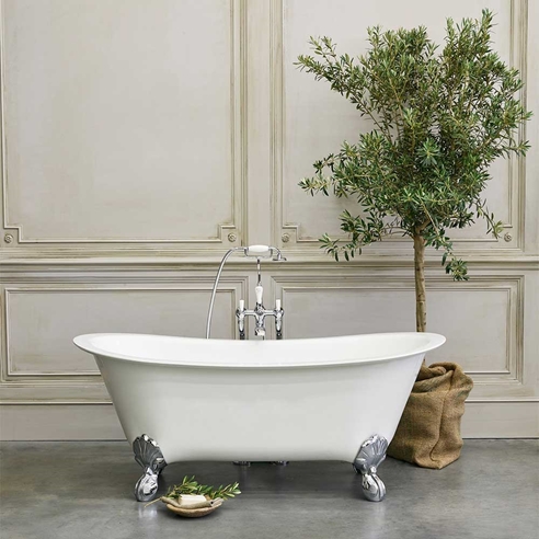 Clearwater Batello ClearStone Roll Top Bath with Claw Feet - 1690 x 800mm