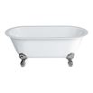 Clearwater Classico Grande ClearStone Roll Top Bath with Claw Feet - 1690 x 800mm