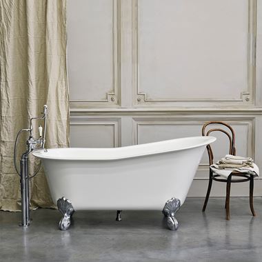 Clearwater Romano Grande ClearStone Roll Top Bath with Claw Feet - 1690 x 750mm