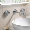 Crosswater 3ONE6 Stainless Steel Wall Mounted 3 Hole Basin Mixer Tap