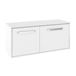 Crosswater Arena 1000mm Wall Mounted Vanity Unit & Worktop - Right Hand - Pure White Gloss