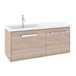 Crosswater Arena 1100mm Double Drawer Wall Mounted Vanity Unit & Left Hand Basin