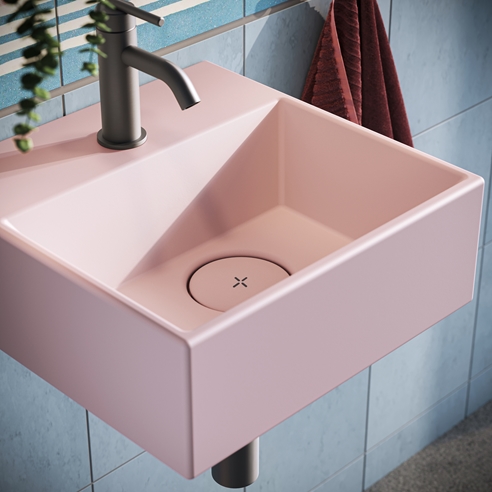 Crosswater Beck 300mm Cloakroom Wall Hung Basin with Waste
