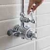 Crosswater Belgravia Exposed Thermostatic Shower Valve with Fixed Shower Head - Chrome, 8" Head