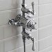 Crosswater Belgravia Exposed Thermostatic Shower Valve with Fixed Shower Head and Shower Handset - Nickel, 8" Head