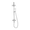 Crosswater Belgravia Exposed Thermostatic Shower Valve with Fixed Shower Head and Shower Handset - Chrome, 8" Head