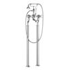 Crosswater Belgravia Crosshead Floorstanding Bath Shower Mixer with Shower Kit - Nickel