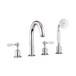 Crosswater Belgravia Lever 4 Hole Bath Filler Tap with Shower Kit