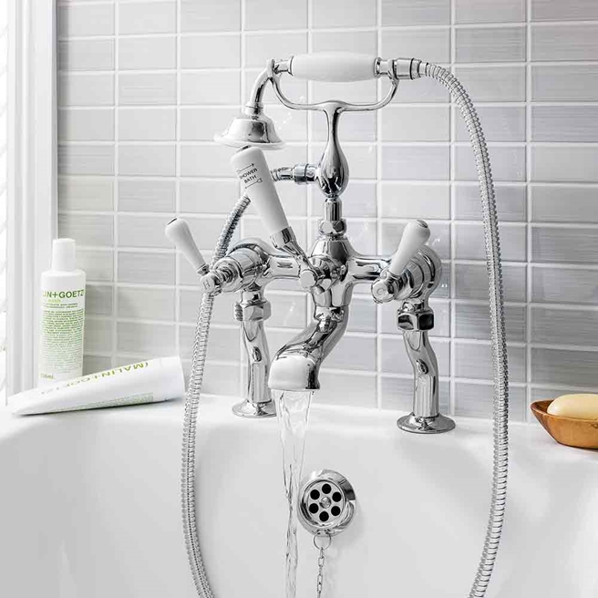 Crosswater Belgravia Lever Bath Shower Mixer with Shower Kit