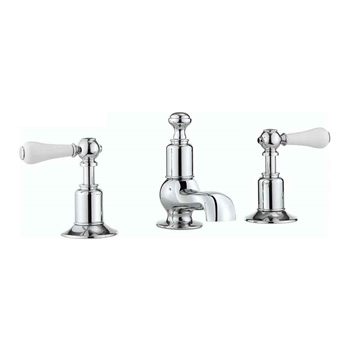 Crosswater Belgravia Lever 3 Hole Basin Mixer with Pop-Up Waste