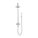 Crosswater Belgravia Exposed Thermostatic Shower Valve with Fixed Shower Head and Shower Handset - Chrome, 8" Head
