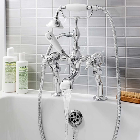 Crosswater Belgravia Crosshead Bath and Shower Mixer with Shower Kit