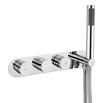 Crosswater Dial Central Concealed Thermostatic 2 Outlet Bath Valve with Shower Handset