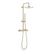 Crosswater Central Thermostatic Exposed Shower Kit With Height Adjustable Rigid Riser - Brushed Brass