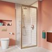 Crosswater Clear 6 6mm Brushed Brass Infold Door & Optional Side Panel