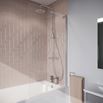 Crosswater Clear 6 Silver Easy Clean Fixed Single Panel Bath Screen - 1500 x 900mm