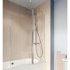 Crosswater Clear 6 6mm Easy Clean Double Panel Hinged Bath Screen - 1500 x 1150mm