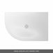 Crosswater Creo 25mm Dolomite Stone Resin Offset Quadrant Shower Tray with Central Waste Position - 800 x 1200mm (Left Hand)