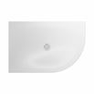 Crosswater Creo 25mm Dolomite Stone Resin Offset Quadrant Shower Tray with Central Waste Position - 800 x 1200mm (Right Hand)