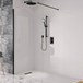 Crosswater Design+ Matt Black 8mm Easy Clean Walk-In Shower