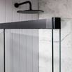 Crosswater Design+ Matt Black 8mm Easy Clean Soft Close Sliding Shower Door & Optional Side Panel