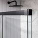 Crosswater Design+ Matt Black 8mm Easy Clean Soft Close 1700mm Sliding Shower Door & 900mm Optional Side Panel