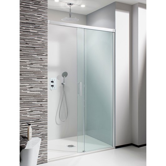 Crosswater Design Soft Close Sliding Shower Door & Optional Side Panel