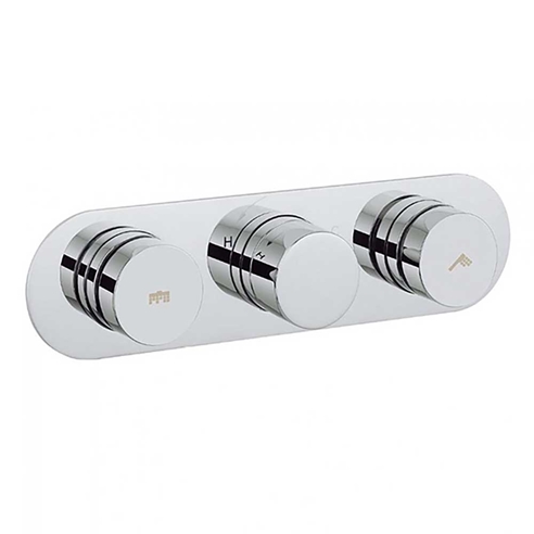 Crosswater Dial Central Concealed Thermostatic 2 Outlet Shower Valve